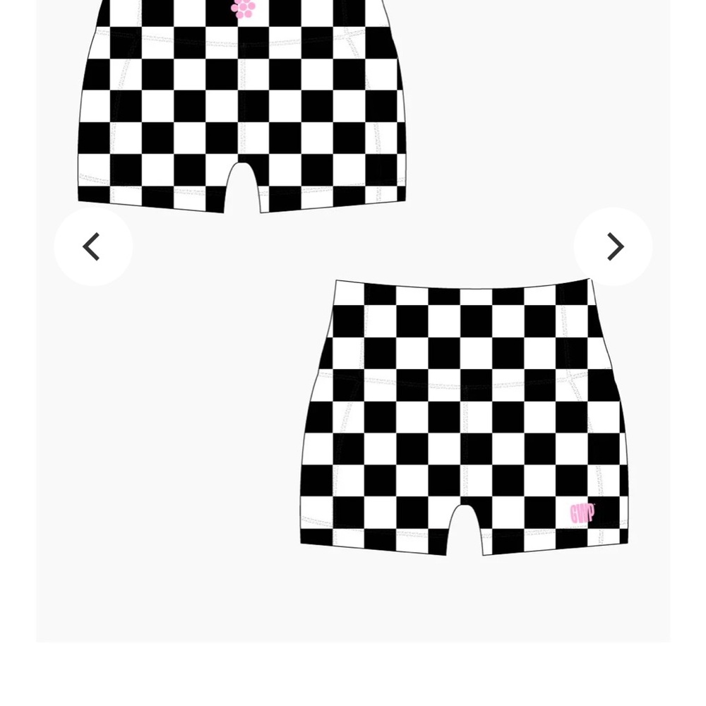 Checkered Black and White Shorts